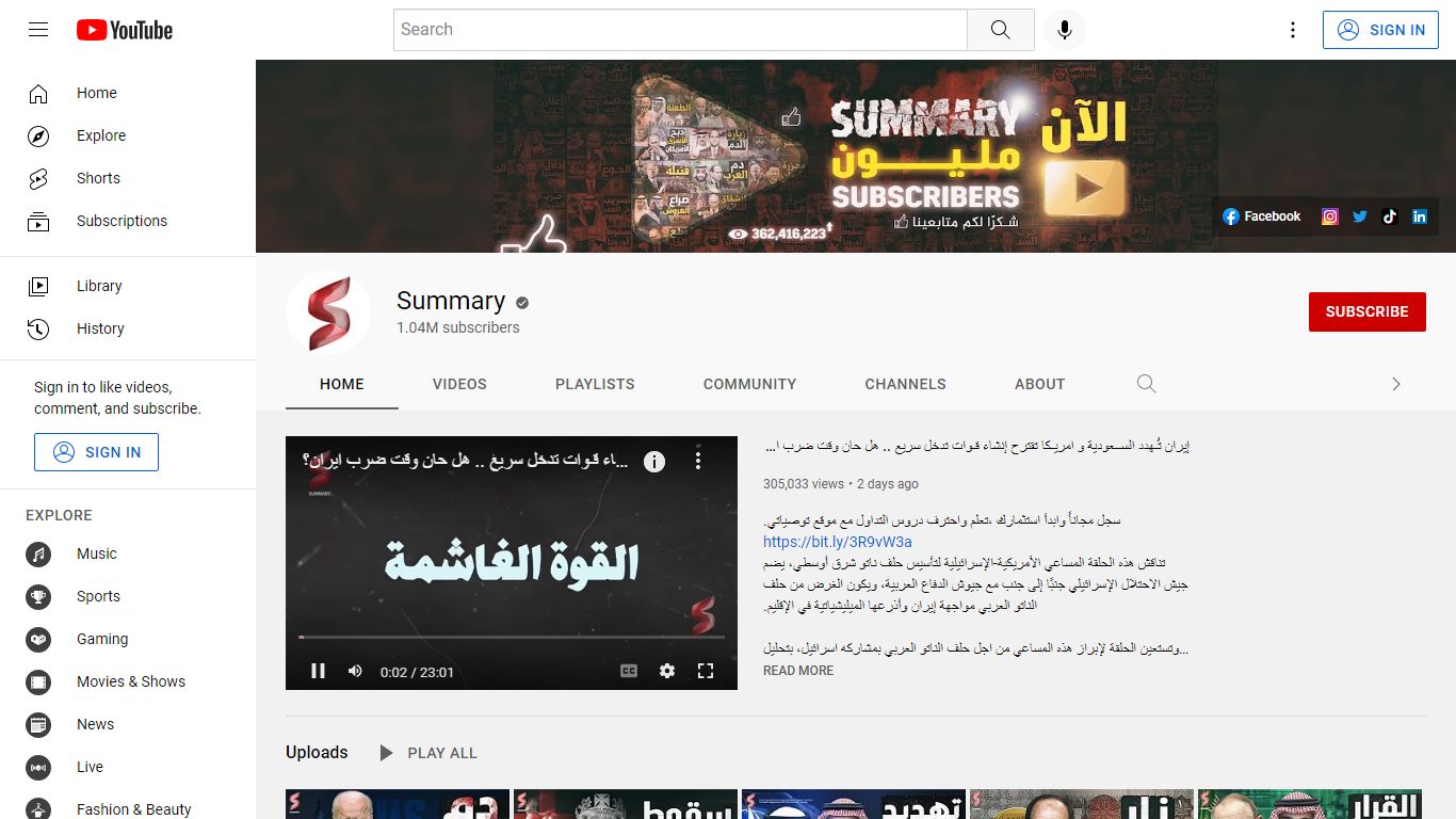Summary - YouTube